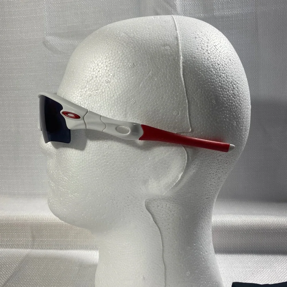 Oakley Radar Path Sunglasses White Red Blue Lens Sport Shield 09-6712